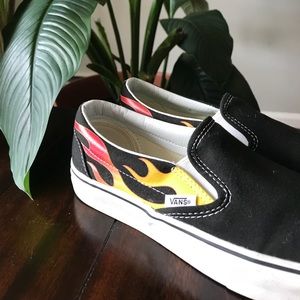 Vans flame classic slip-ins sz 7.5